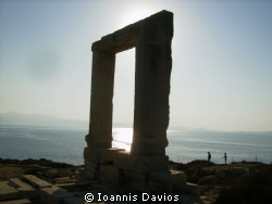 The Temple of Apollo at Naxos island Greece by Ioannis Davios 
